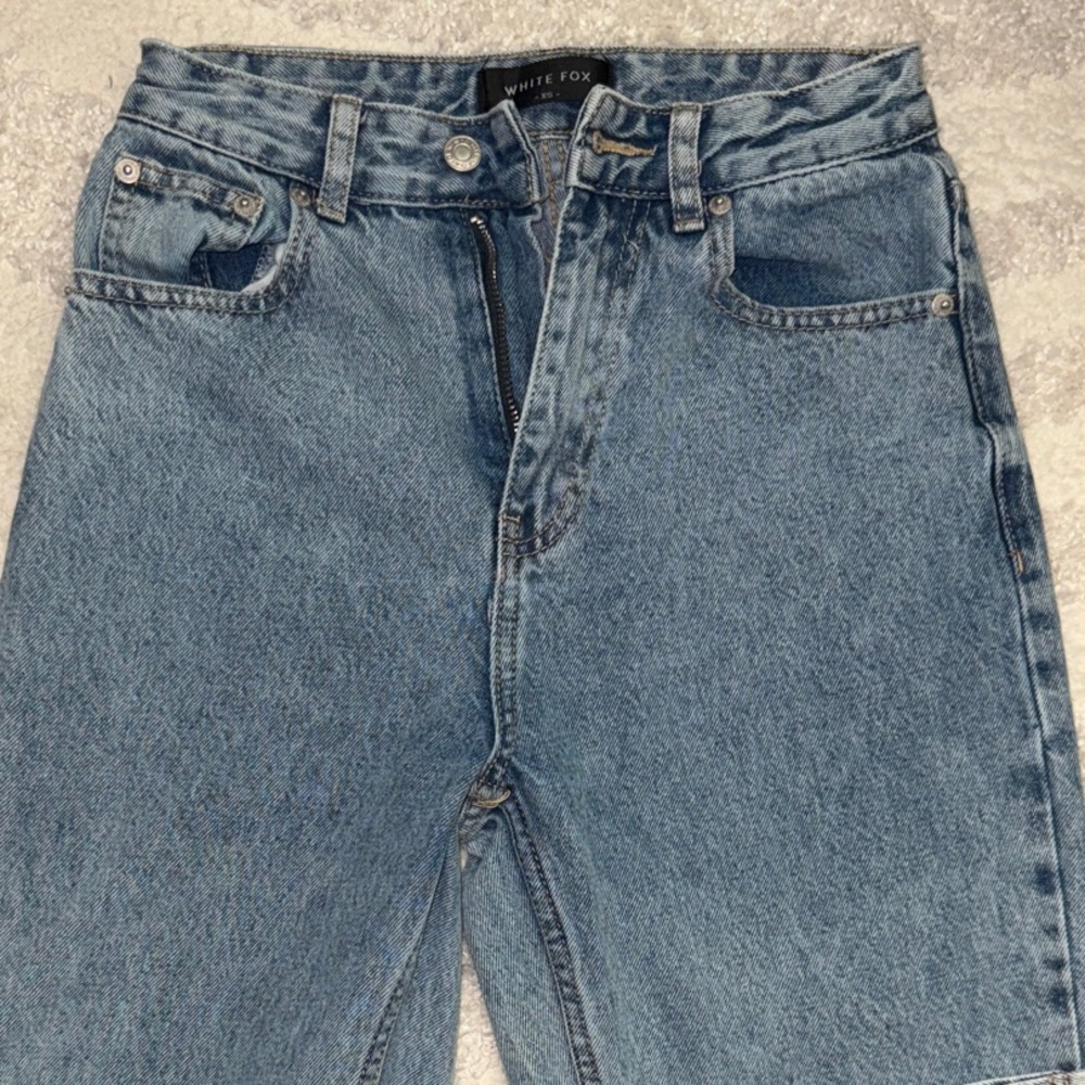 White Fox Straight Leg Blue Jeans